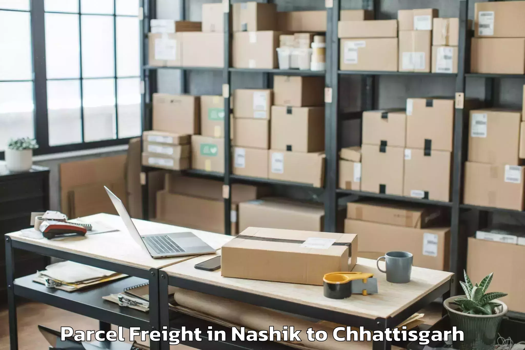 Comprehensive Nashik to Kanker Nabinagar Parcel Freight